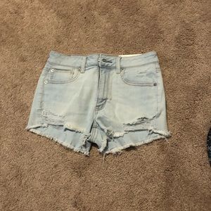 light wash shorts
